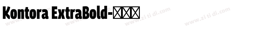 Kontora ExtraBold字体转换